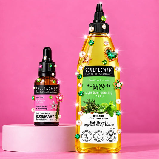 Rosemary Essential Oil + Lightweight Mint Hair Oil