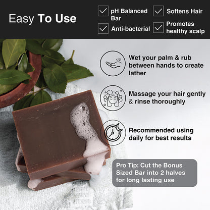 Neem Henna Shikakai Anti-Dandruff Bar for easy usage 