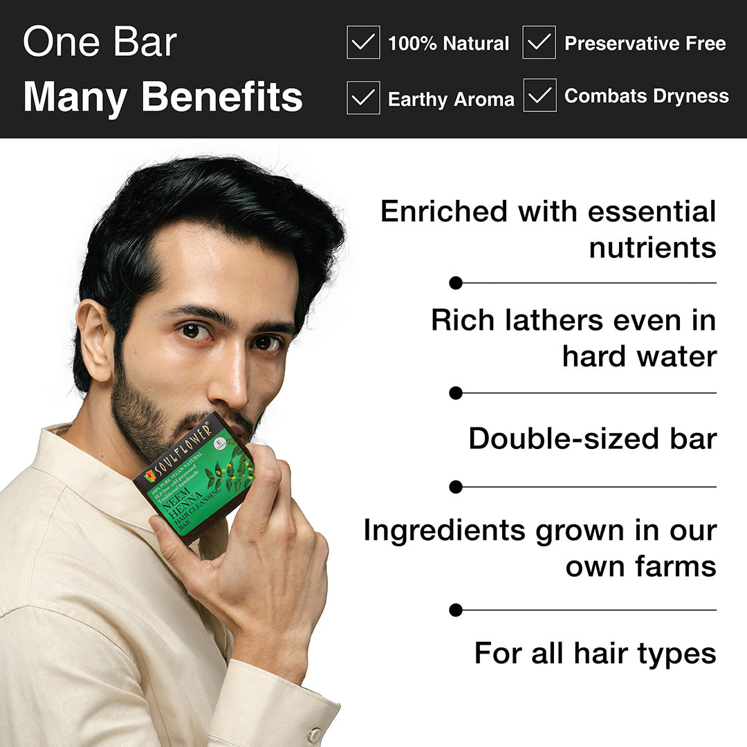 Benefits of Neem Henna Shikakai Anti-Dandruff Bar