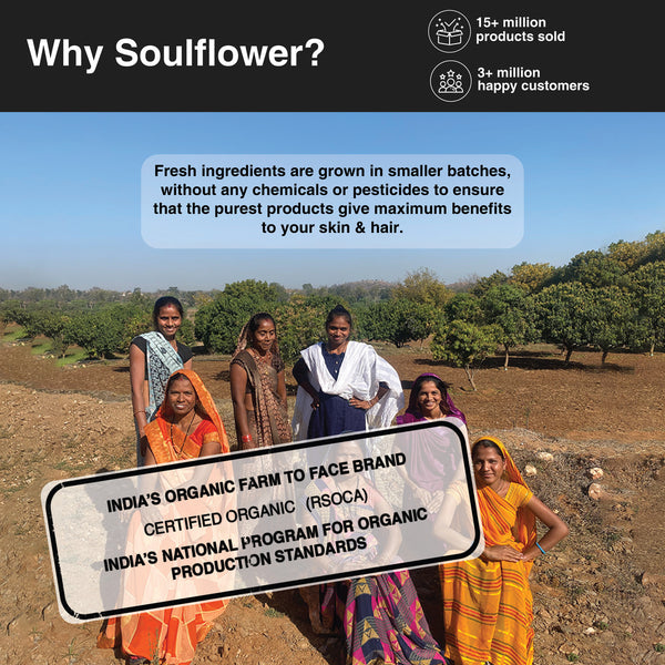 Fresh ingredients without chemicals are used by Soulflower