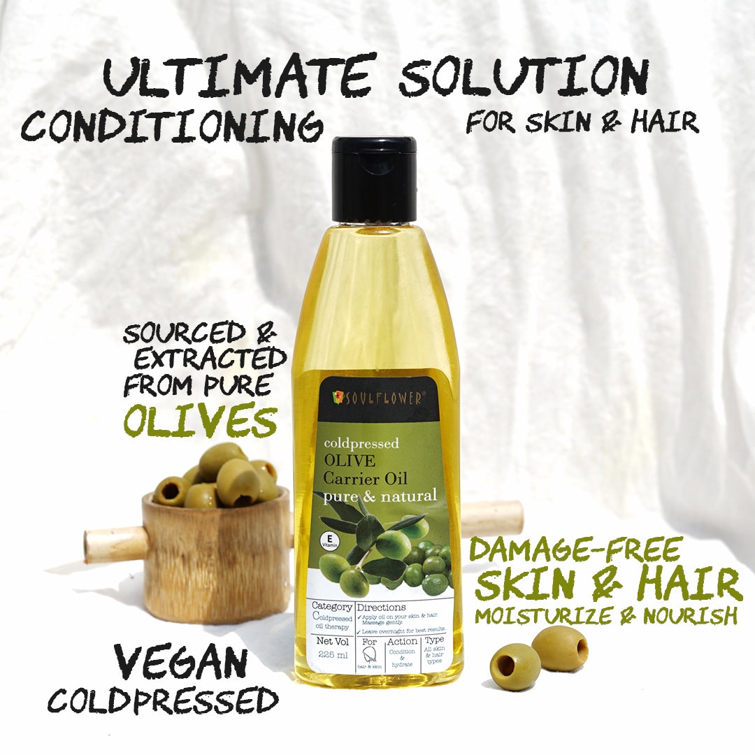 Cold Pressed Olive Oil for Nourished Hair and Skin