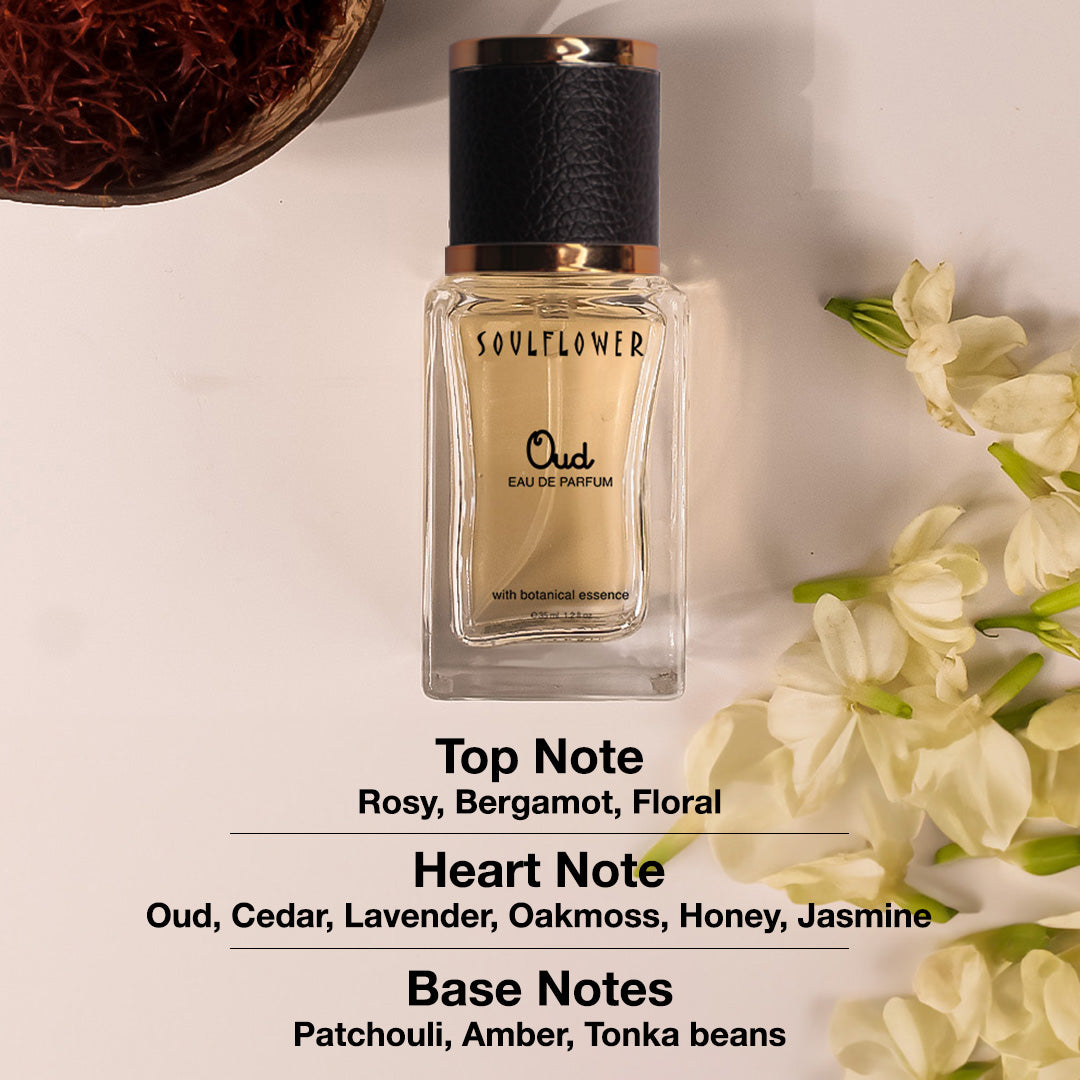 Soulflower Oud Eau De Parfum and its top, heart and base notes