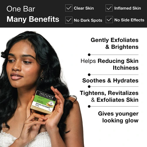 Benefits of using natural and organic papaya cucumber soap.