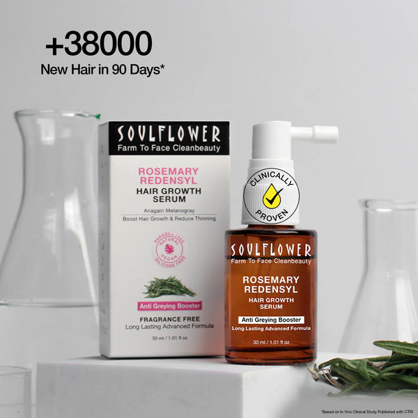 Clinically Proven Rosemary Redensyl Hair Growth Serum with Rosemary 1% Redensyl 3% Anagain 4% and Melanogray 1%
