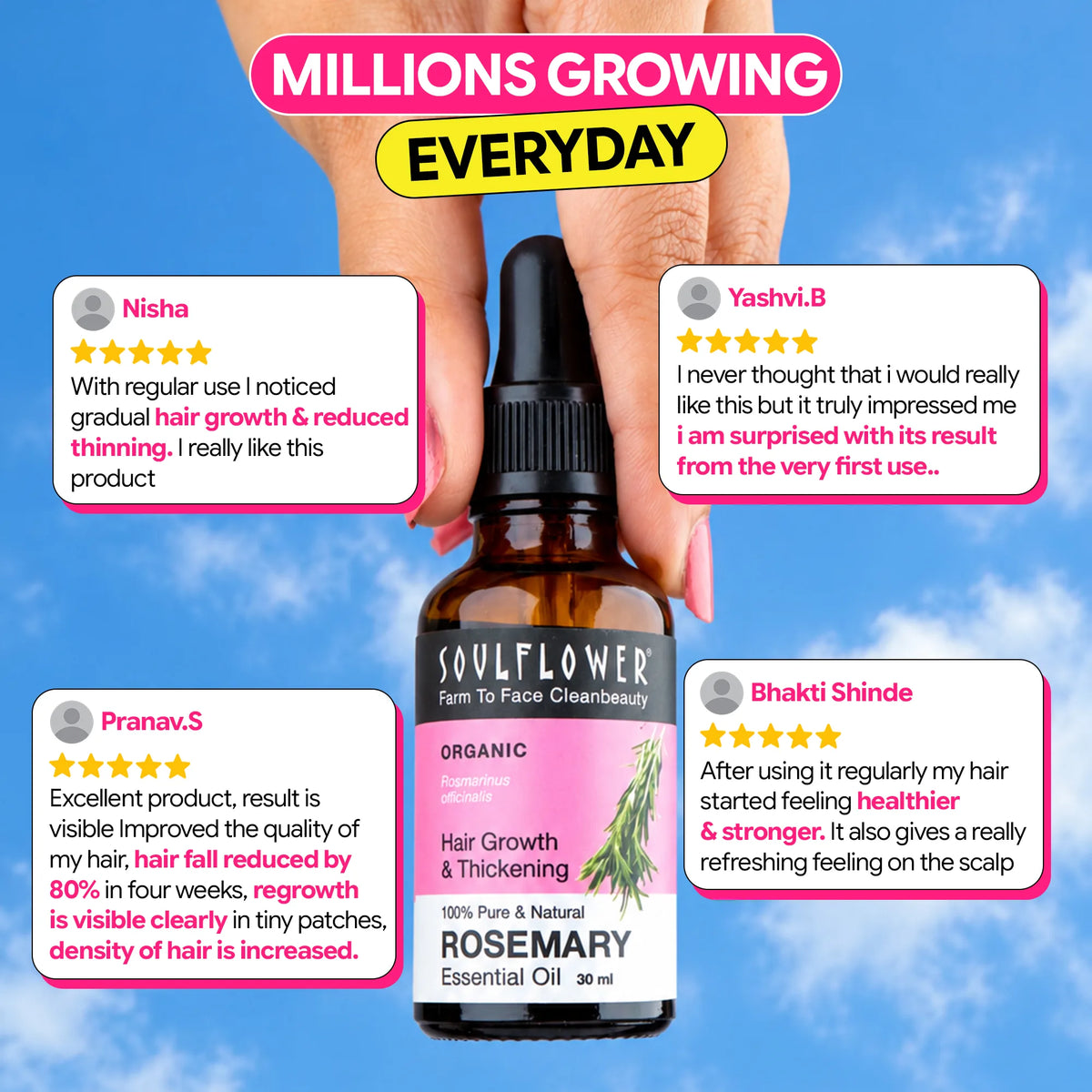 3X Rosemary Hair Growth Routine