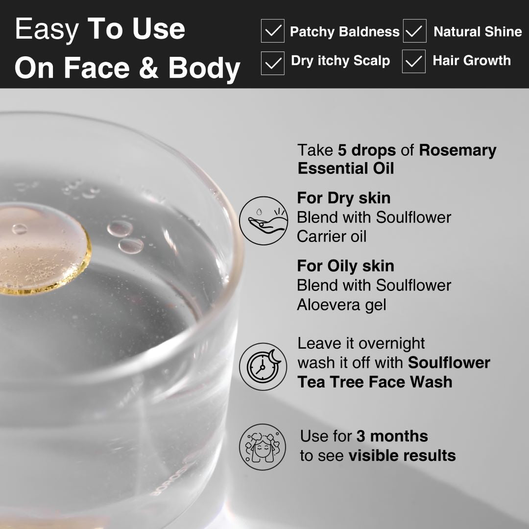 how to use rosemary oil for face & body