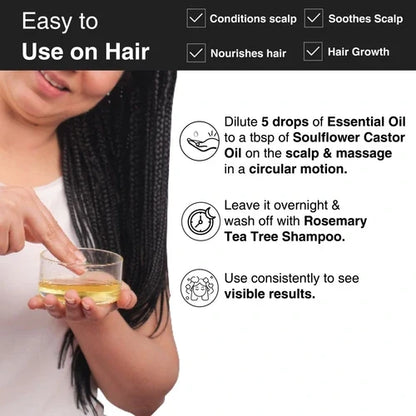 Clinically Tested Rosemary Essential Oil for Hair Growth (30ml * 3)