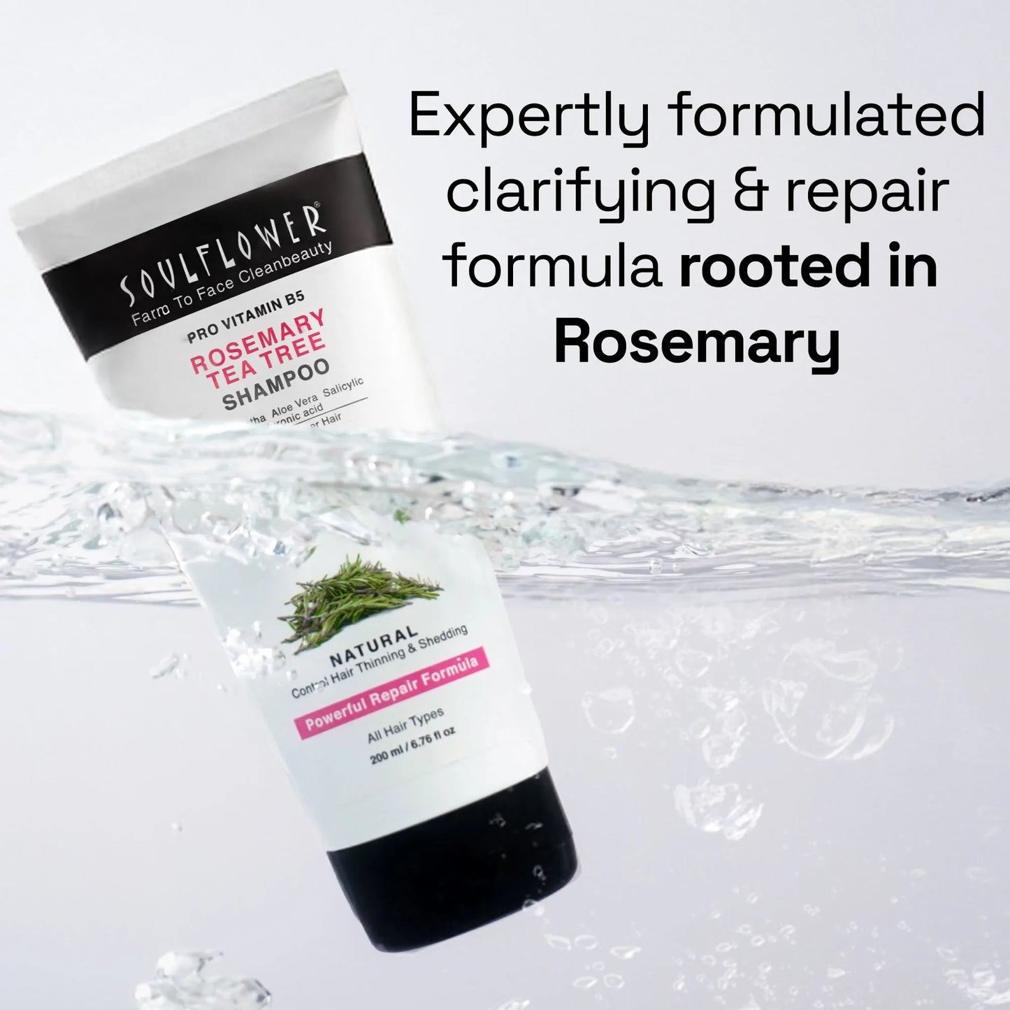 Rosemary Tea Tree Shampoo with 2% Salicylic Acid, 1% Niacinamide