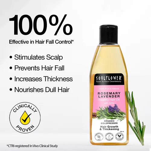 Rosemary Essential Oil & Rosemary Lavender Hair Oil clinically proven for Hair Growth