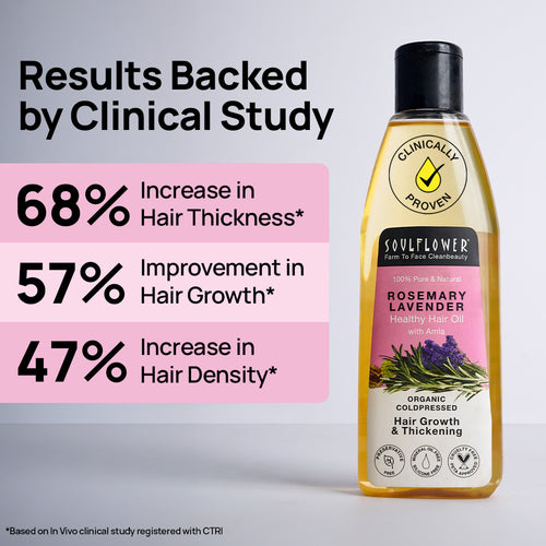 Clinically Proven Rosemary Lavender Hair Oil for 2X New Regrowth
