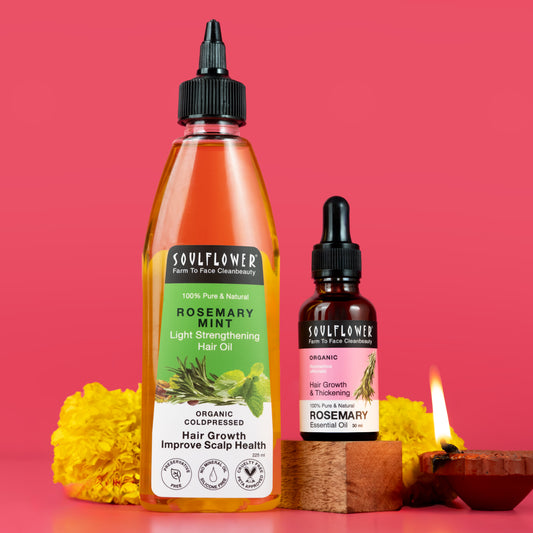 Rosemary Essential Oil + Lightweight Mint Hair Oil