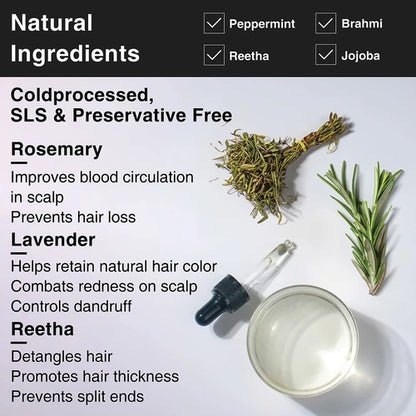 Natural ingredients in coldprocessed anD SLS free Rosemary Lavender Hair Cleansing Bar