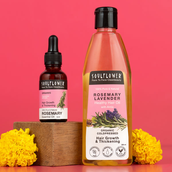 Rosemary Essential Oil & Rosemary Lavender Hair Oil clinically tested for Hair Growth