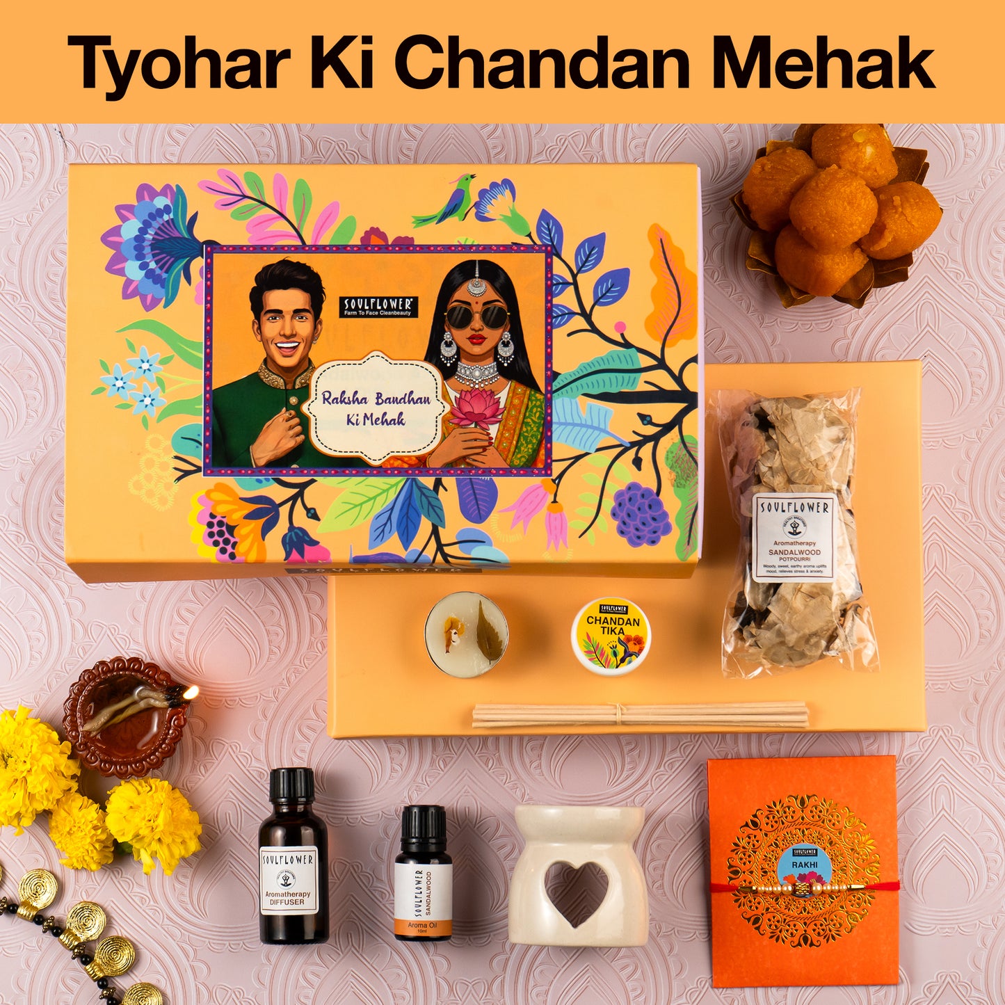 Rakhi Giftset with Chandan ki Mehak