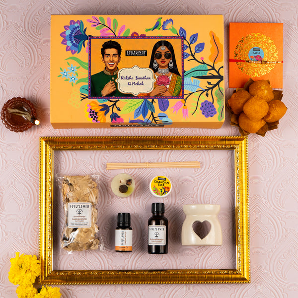 Rakhi Giftset with Chandan ki Mehak
