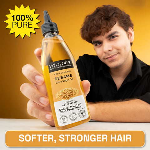 Best Cold Pressed Sesame Oil for Hair & Skin | Black Sesame Oil by