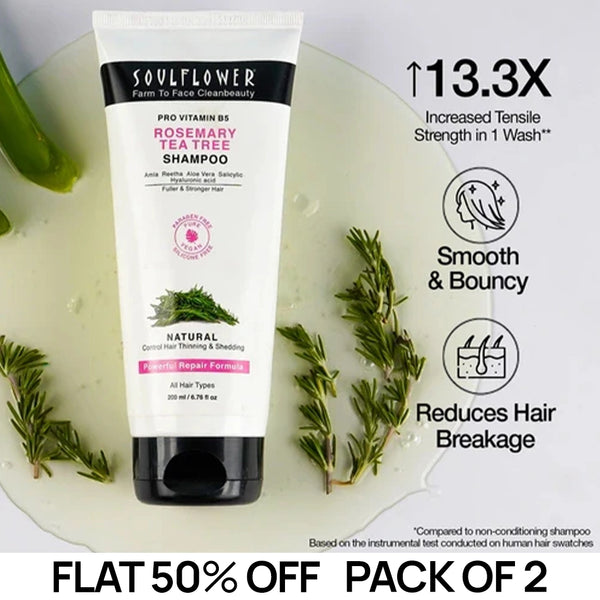 Rosemary Tea Tree Shampoo with 2% Salicylic Acid, 1% Niacinamide