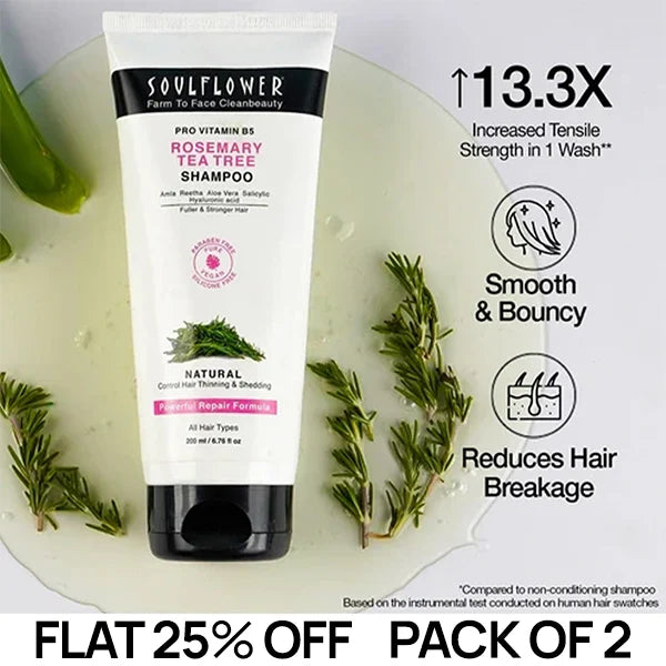 Rosemary Tea Tree Shampoo with 2% Salicylic Acid, 1% Niacinamide
