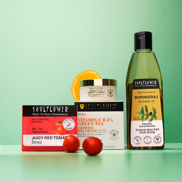 Image of Soulflower summer ready trio for protection against heat and sun