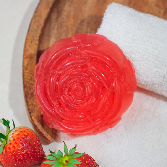 strawberry transparent glycerin soap