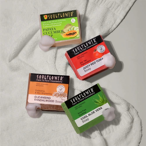 Set of Organic and Natural Soaps for soft and shining skin