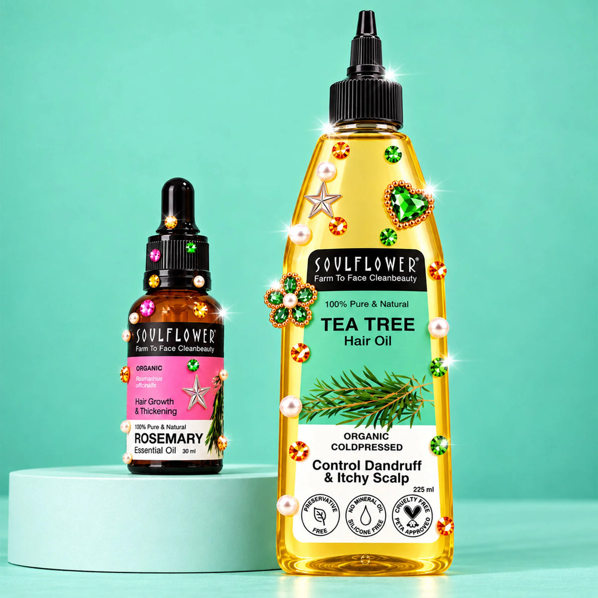 Rosemary And Tea Tree Oil for Dandruff-free Hair Growth