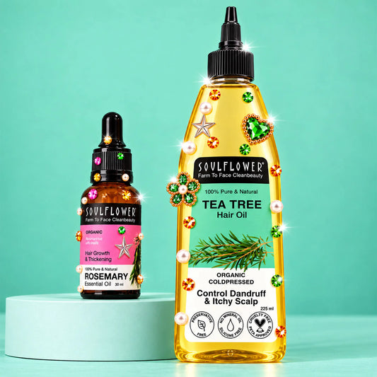 Rosemary And Tea Tree Oil for Dandruff-free Hair Growth