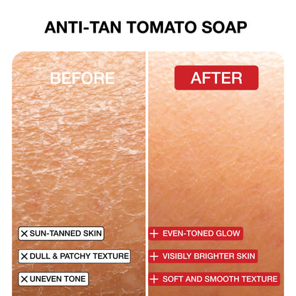 Brightening Sandalwood Scrub + Anti-Tan Tomato Soap