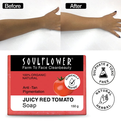 Brightening Sandalwood Scrub + Anti-Tan Tomato Soap