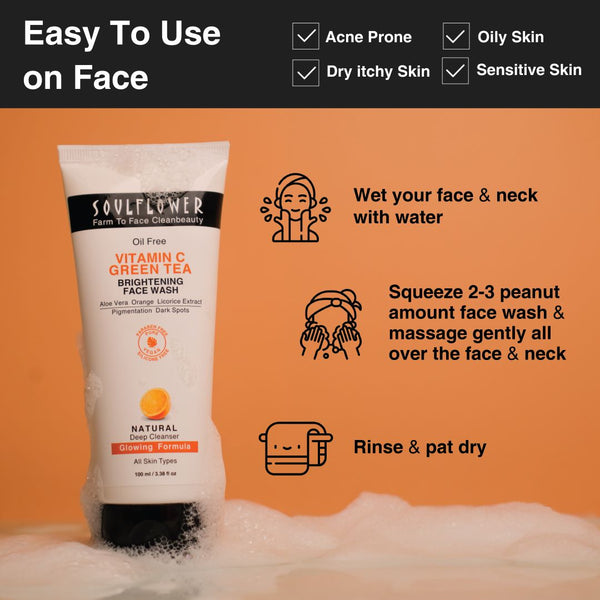 Vitamin C facewash for deep clean