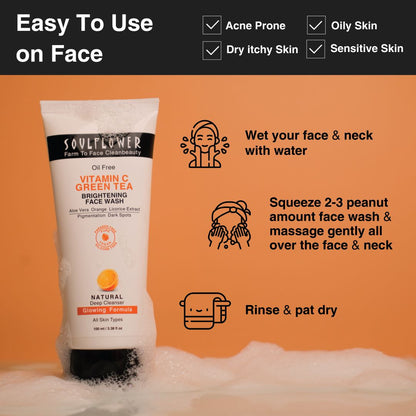 Vitamin C facewash for deep clean
