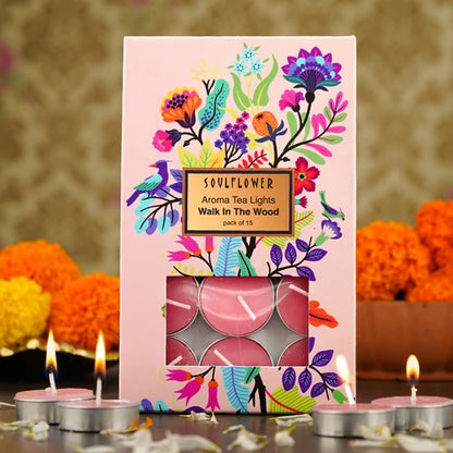 Soulflower T Light Candle - Walk In the Wood