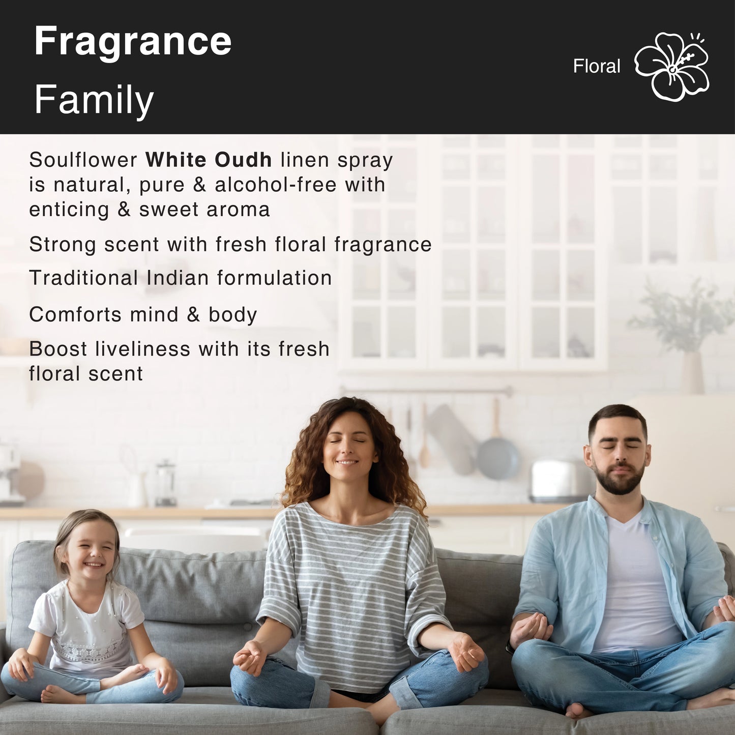 White Oudh Room & Linen Spray Made With Essential Oils