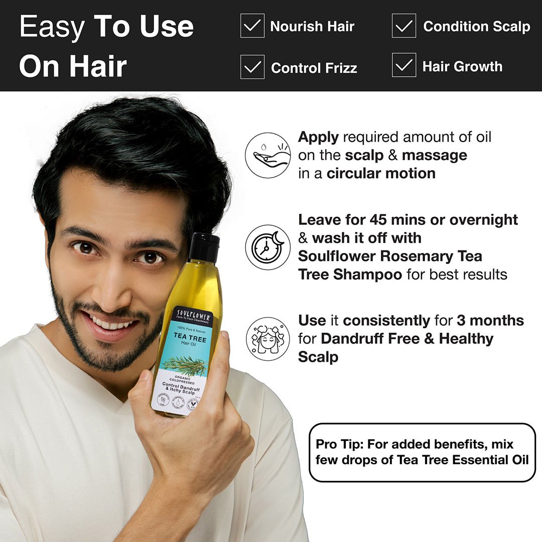 Easy-to-use on hair, Soulflower’s anti-dandruff routine features lightweight, non-greasy formulas that absorb quickly and rinse clean for effortless scalp and hair care.