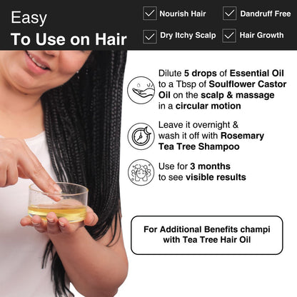 Simple 3-step anti-dandruff routine—nourish, treat, and cleanse with Soulflower’s easy-to-apply, non-sticky formulations.