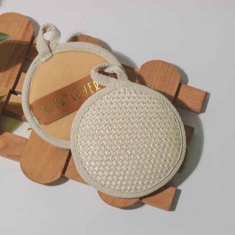All-natural exfoliating loofah for soft, smooth and glowing skin—eco-friendly bath and shower scrubber