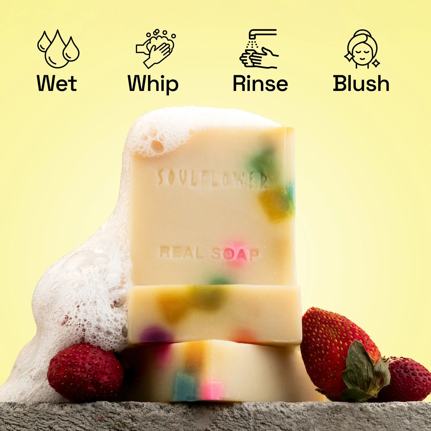 Strawberry Glow Soap for Natural Tinted Cheeks