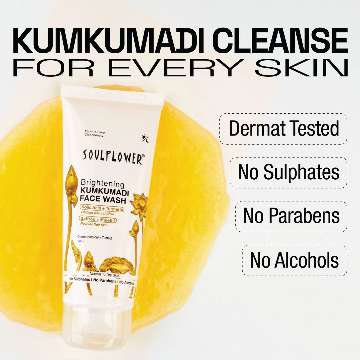 Kumkumadi Face Wash with 1% Kojic Acid & Turmeric
