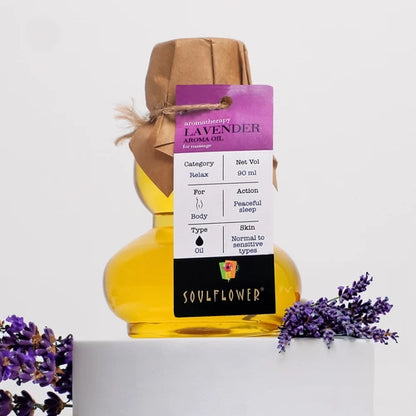 Lavender Massage Oil For Body, helps with peaceful sleep for all skin types