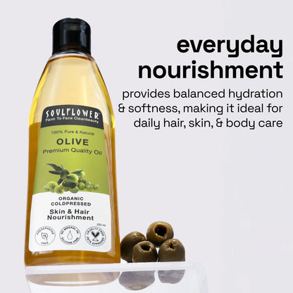 Olive Oil for Nourished Hair and Skin