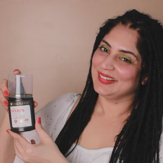 Soulflower Onion amla Hair Growth Oil bottle