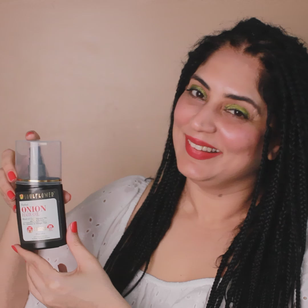 Soulflower Onion amla Hair Growth Oil bottle