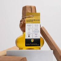 Soulflower Sandalwood Aroma Massage Oil . anti bacterial and relaxing properties