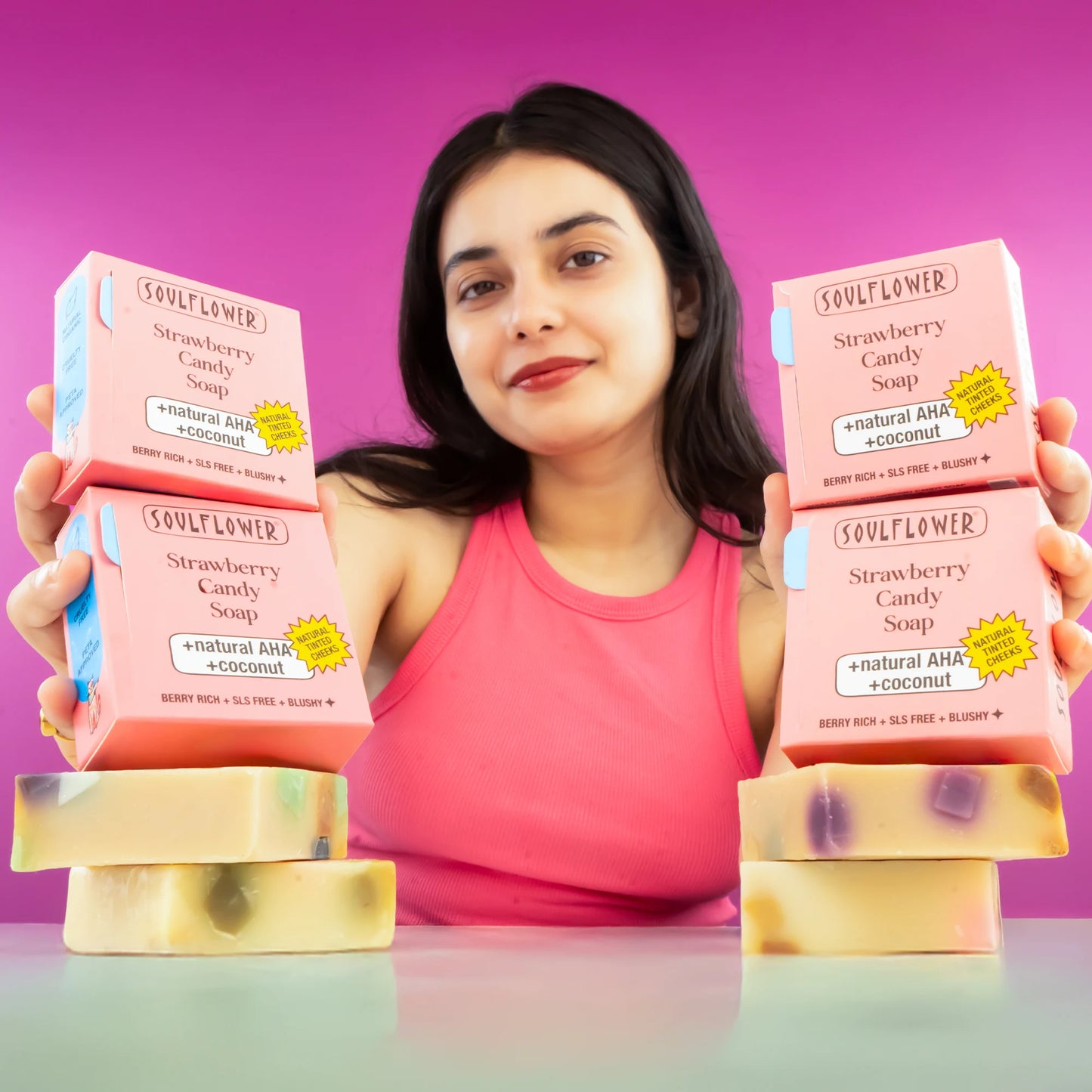 Strawberry Glow Soap for Natural Tinted Cheeks