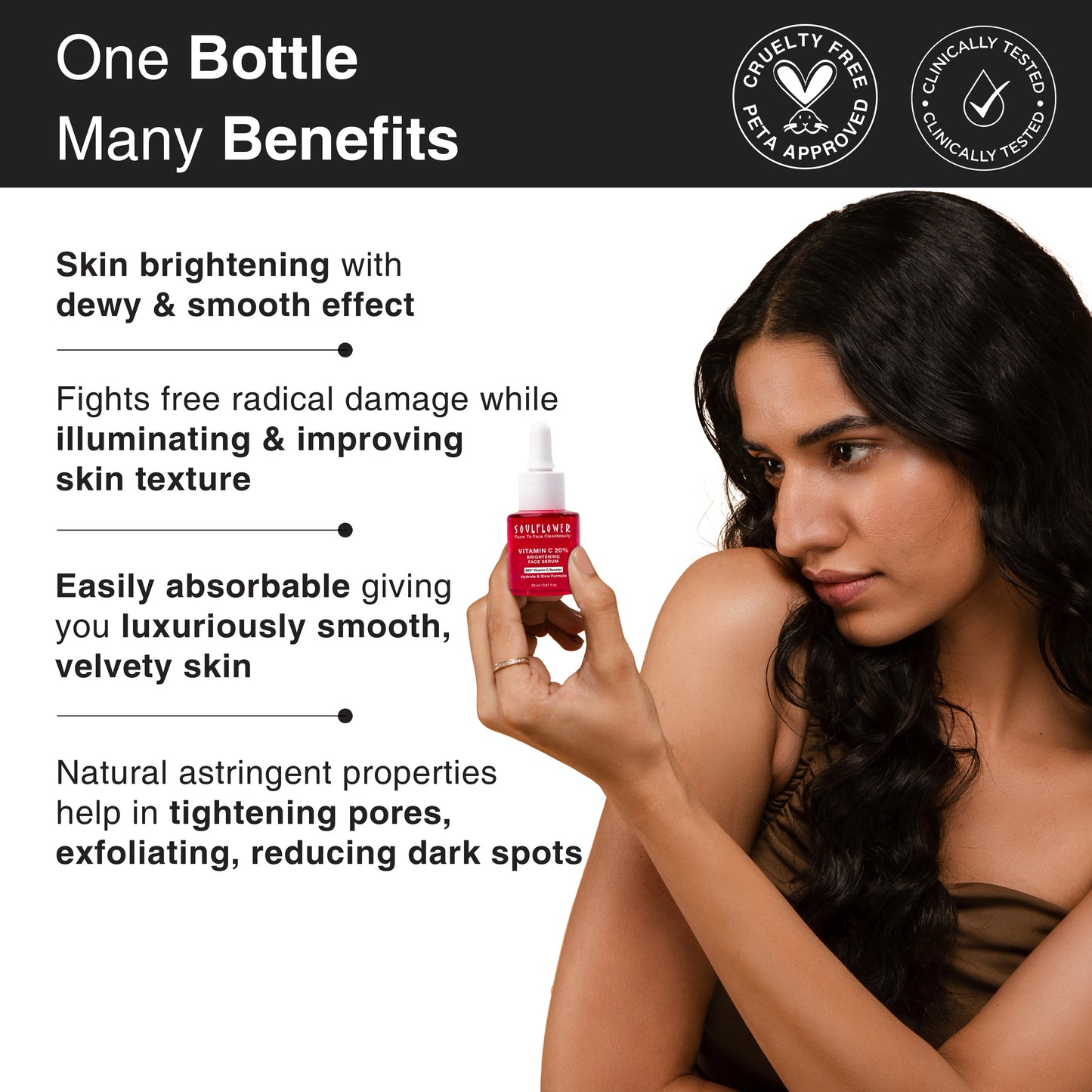 Vitamin C Serum for Bouncier & Brighter Skin, Dermatologically Tested