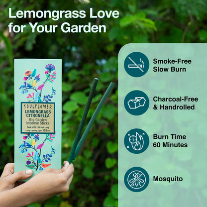 Bug Repellent Lemongrass Citronella Agarbatti - Soulflower