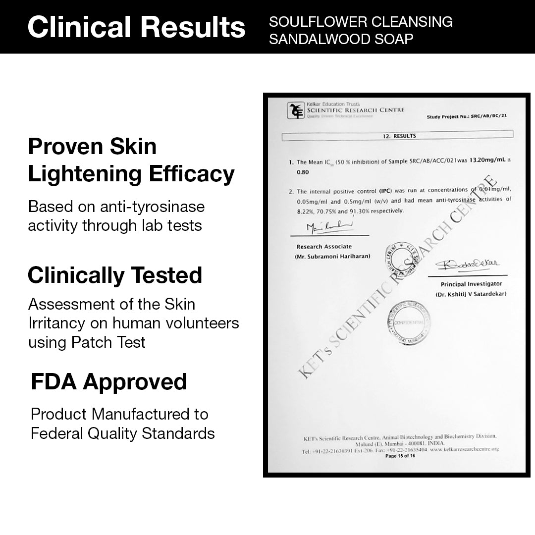 Soulflower scientific Ceritfied check
