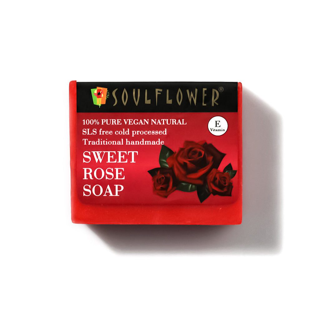 Soulflower Sweet Rose Natural Soap